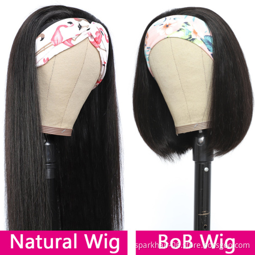 Virgin Cuticle Aligned Human Hair Headband Wig For Black Women Brazilian Body Deep Water Wave Kinky Curly Headbands Wig